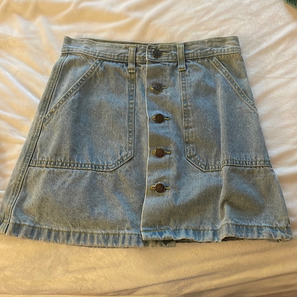 Jean button up skirt